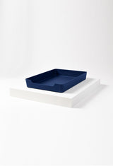 Doggy Bathroom Tray: Pee Pad Holder Navy Blue Regular