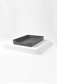 Doggy Bathroom Tray: Pee Pad Holder Dark Grey Regular