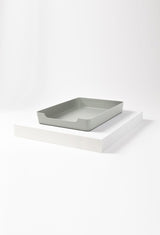 Doggy Bathroom Tray: Pee Pad Holder Light Grey Regular